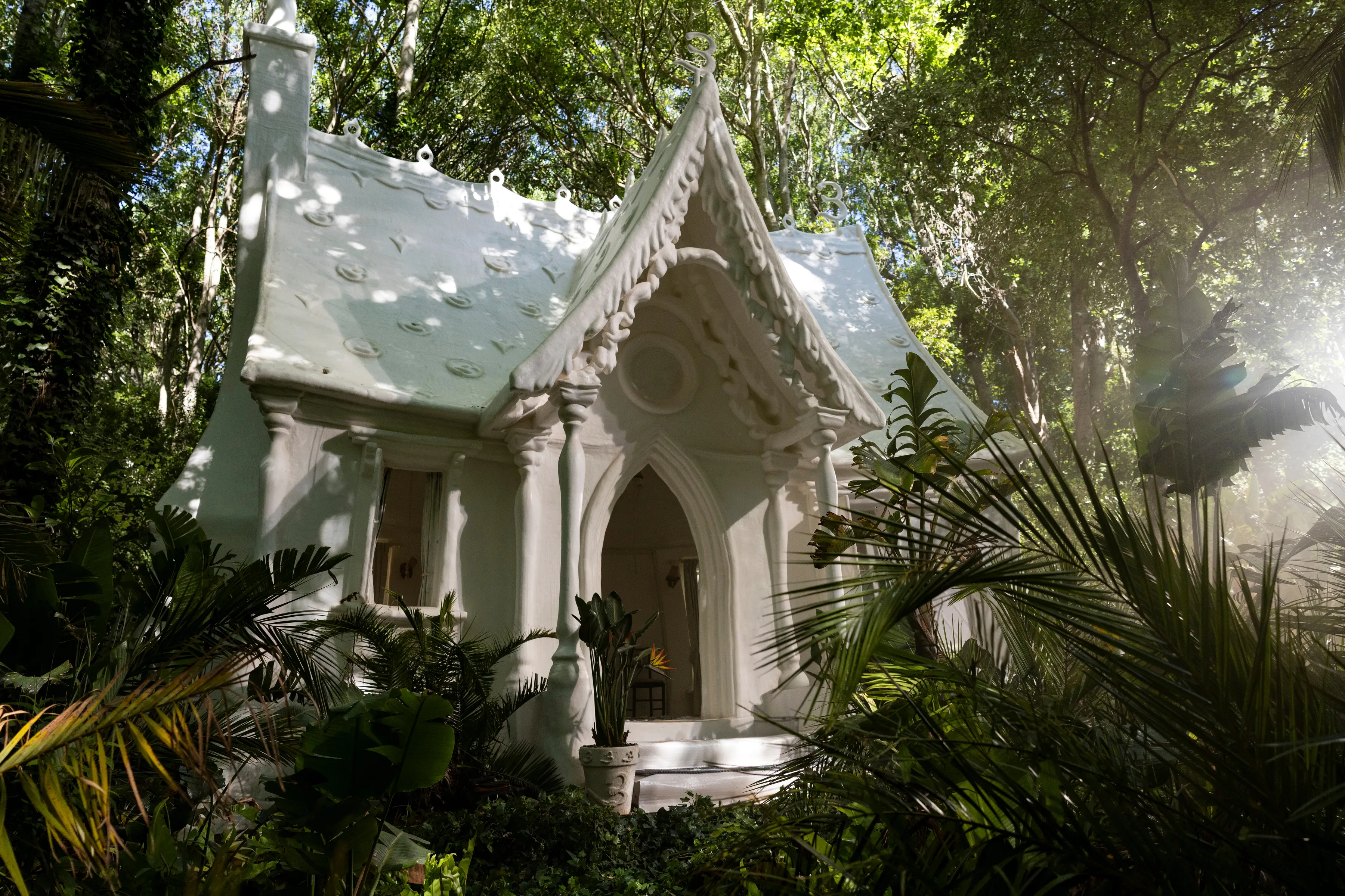 「密林に即席の一軒家とは・・・」